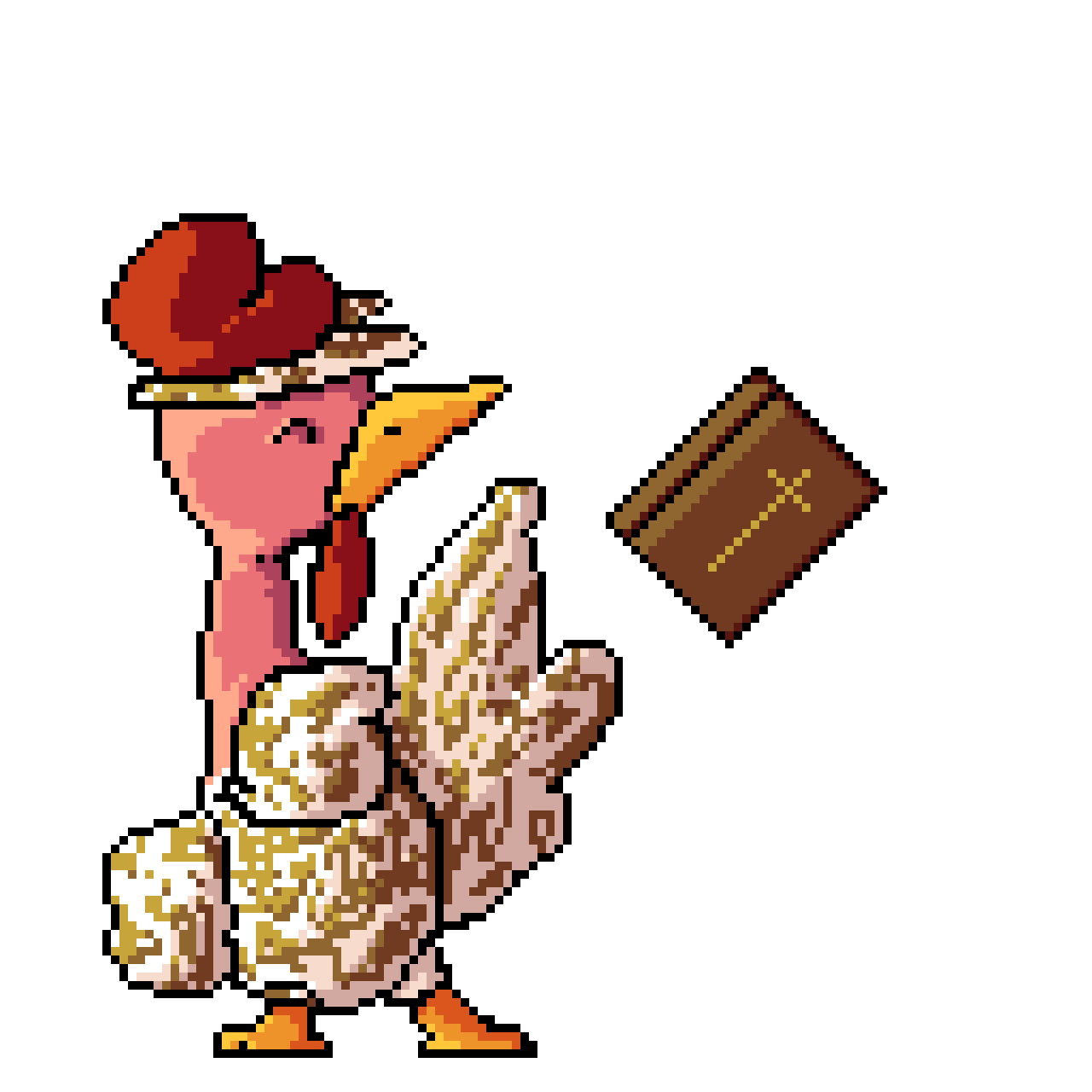 turkey chicken standing showing off a Bible